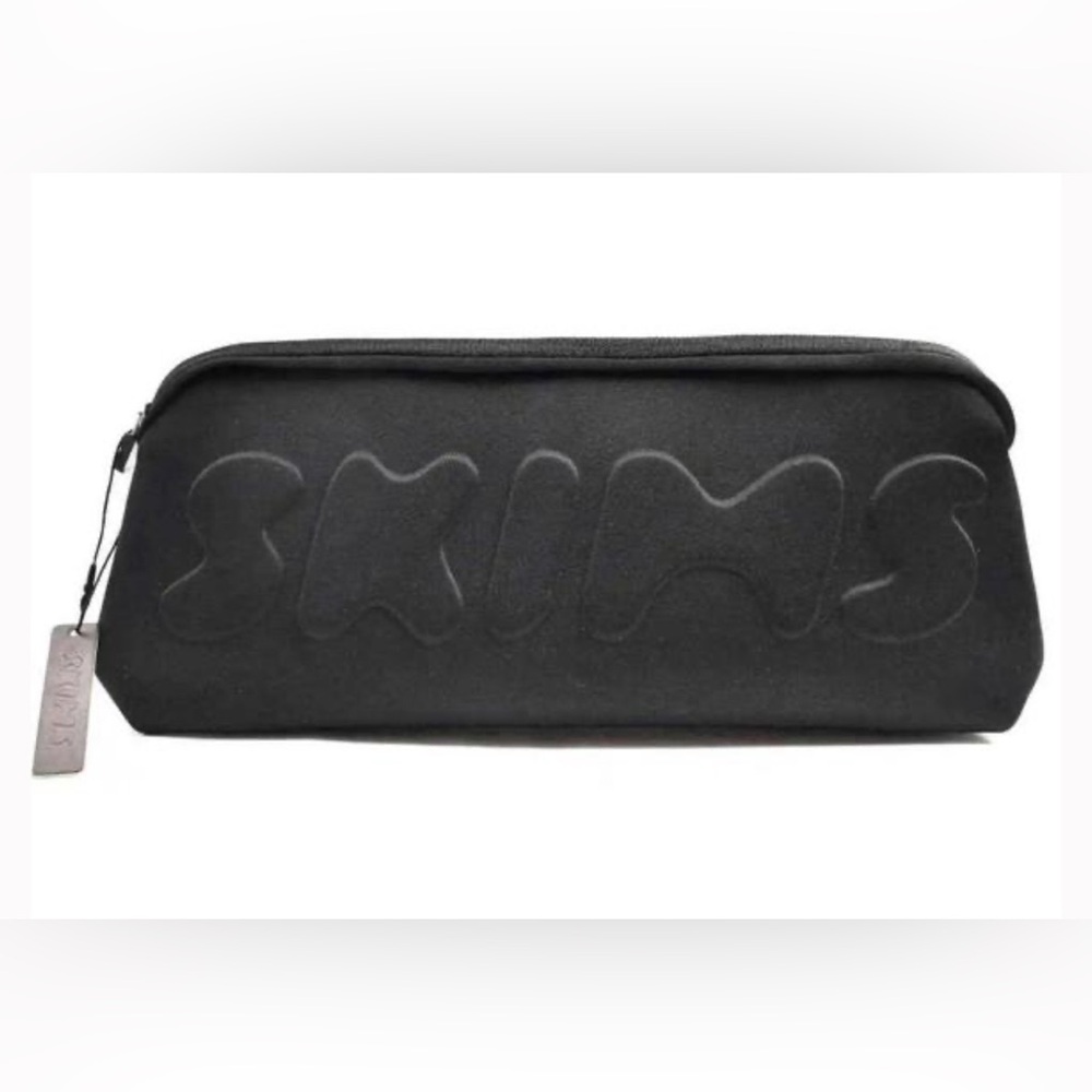 Skims Neoprene Embossed Pouch Clutch in Black New